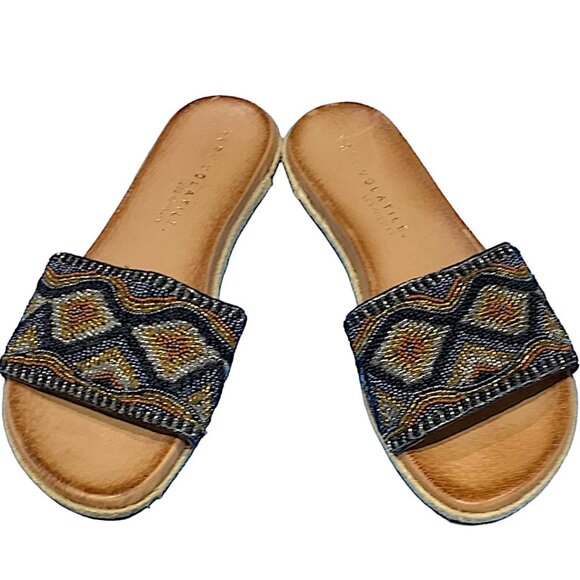 Very Volatile Women's Beaded Slip On Sandal Size 9 - Picture 2 of 10